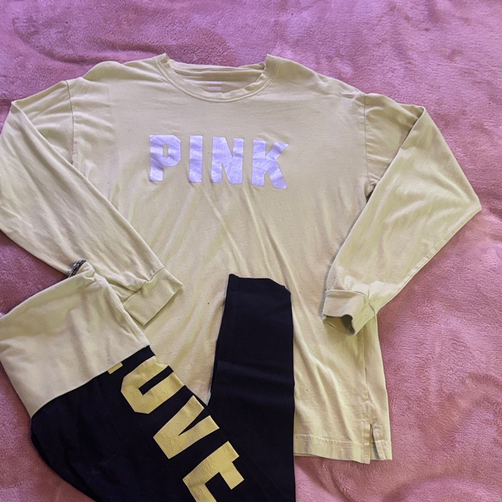 PINK Victoria's Secret Long Sleeve and Leggings set - Picture 1 of 5